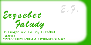 erzsebet faludy business card