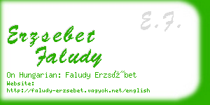 erzsebet faludy business card